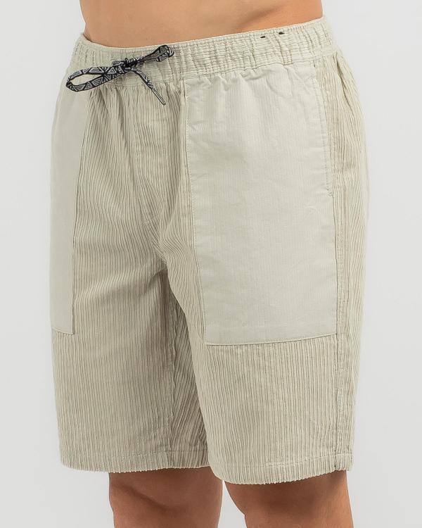 Rip Curl Men's Archive Cord Volley Shorts in Cream