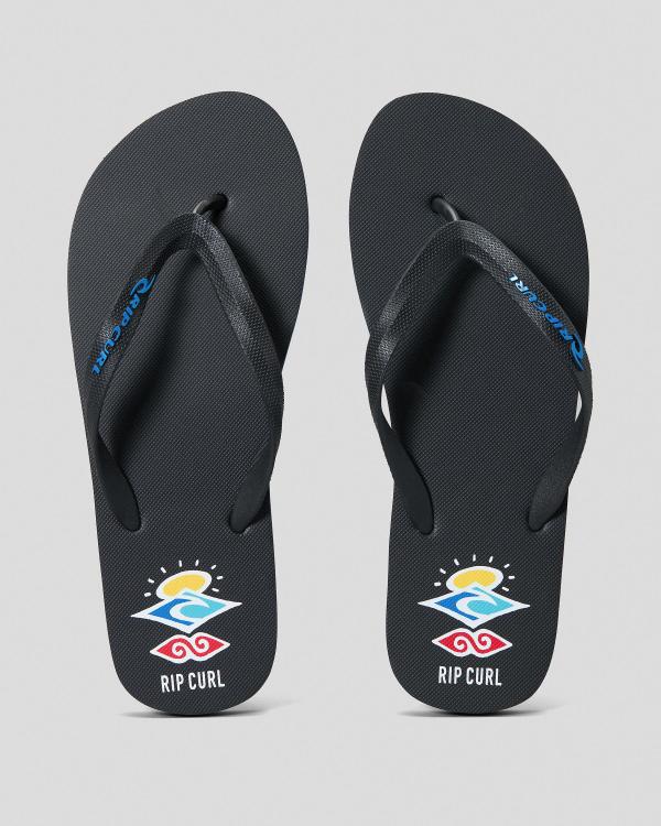 Rip Curl Men's Icons Bloom Thongs Shoes in Black