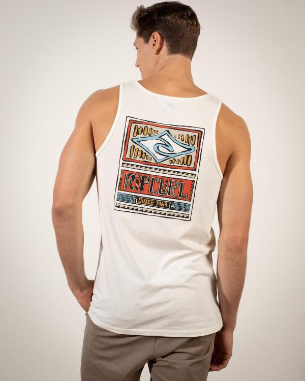 Rip Curl Men's Inceptions Tank Top in Cream