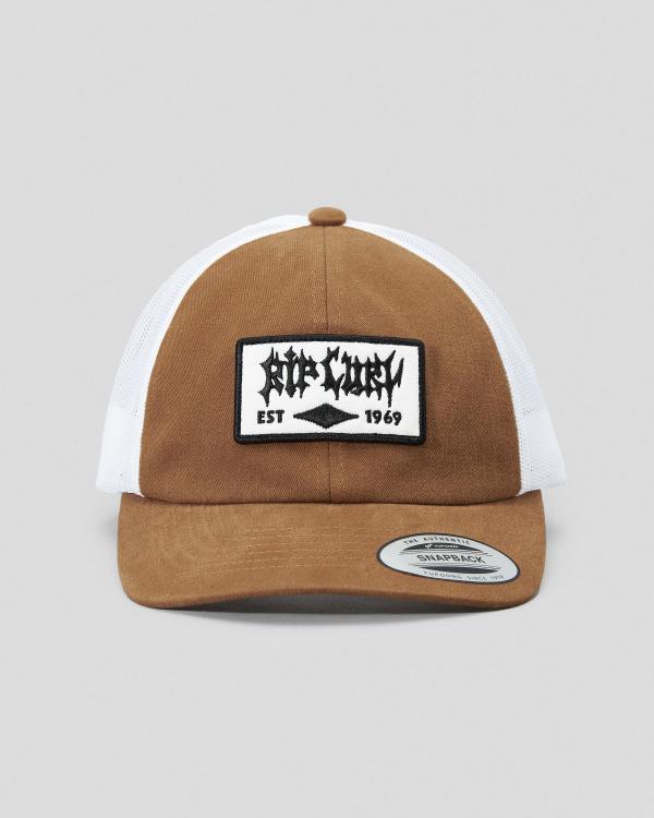 Rip Curl Men's Quality Products Trucker Cap in Brown