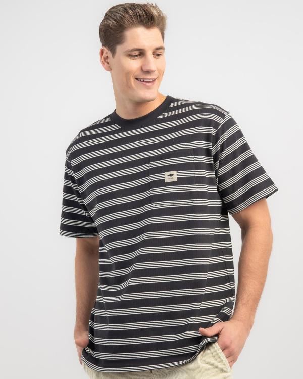 Rip Curl Men's Quality Surf Products Stripe T-Shirt in Black