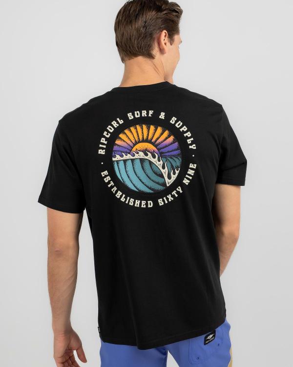 Rip Curl Men's Sunsets T-Shirt in Black