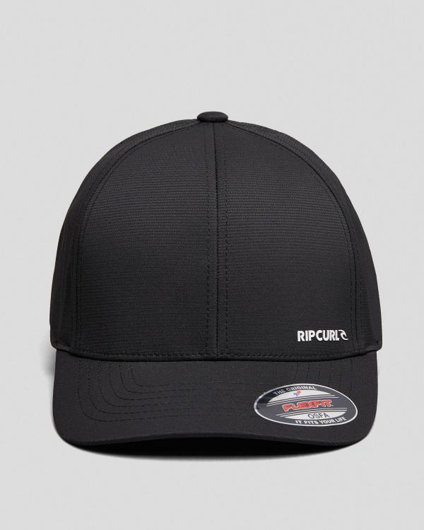 Rip Curl Men's Vaporcool Phaser Flexfit Cap in Black