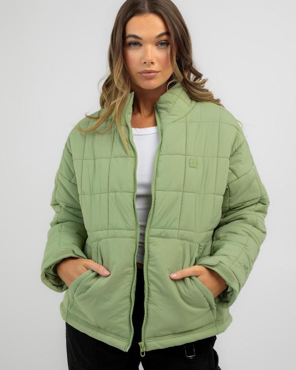 Rip Curl Women's Anti-Series Anotea Pack Puffer Jacket in Green