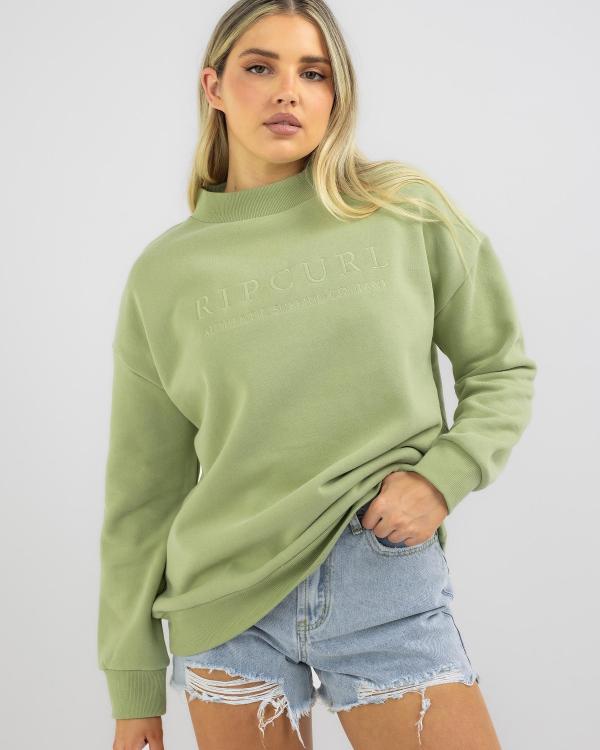 Rip Curl Women's Premium Surf Sweatshirt in Green