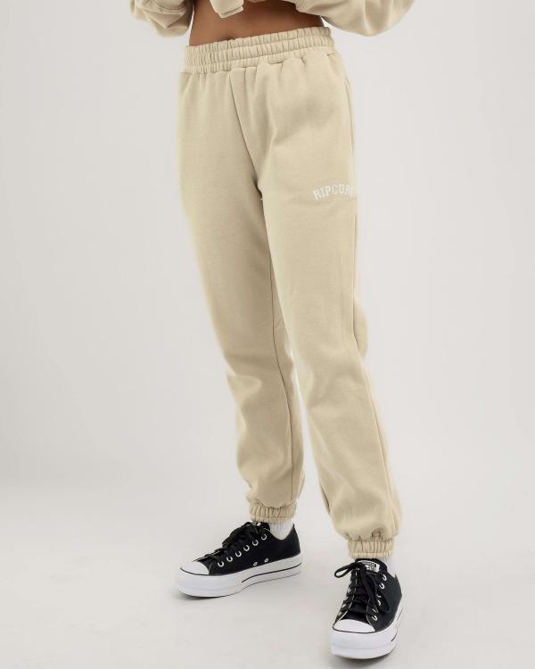 Rip Curl Women's Varsity Track Pants in Natural