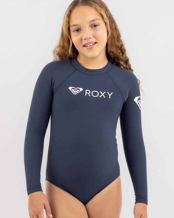 Roxy Girls' Heater Long Sleeve Surfsuit in Blue