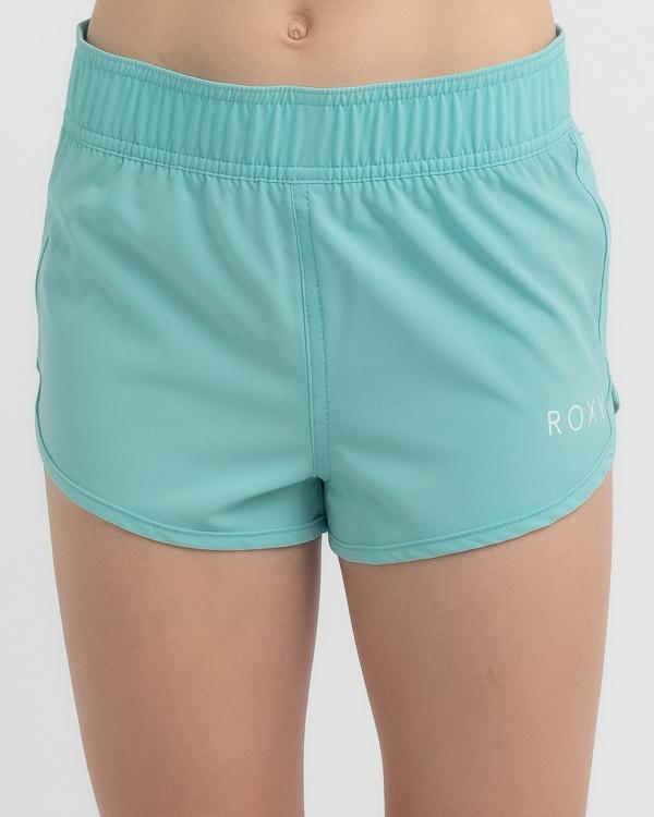 Roxy Girls' Shore Board Shorts in Blue