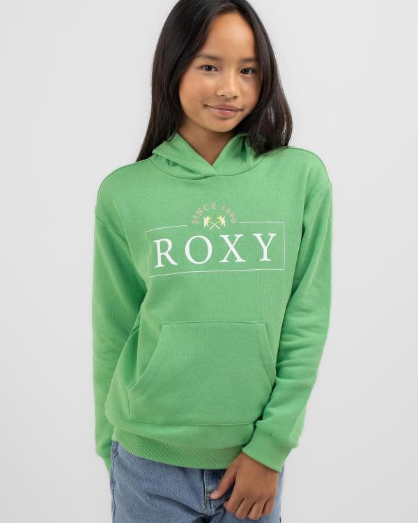 Roxy Girls' Surf Feeling Hoodie in Green