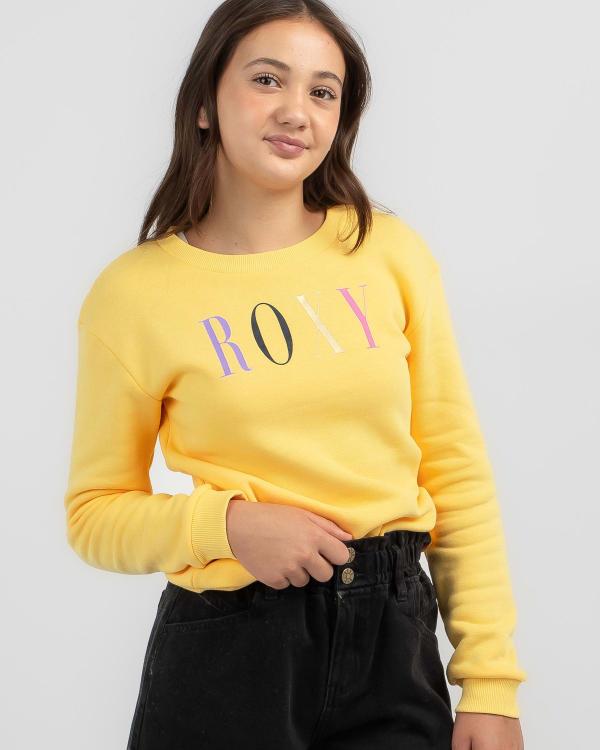 Roxy Girls' Wildest Dreams Sweatshirt in Yellow