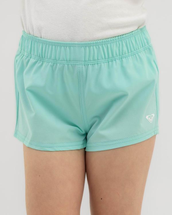 Roxy Toddlers' Solid Board Shorts in Blue