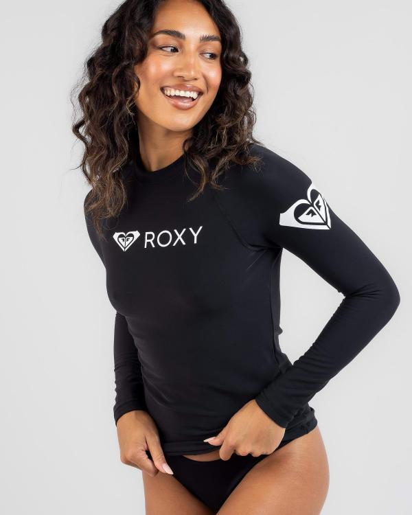 Roxy Women's Heater Long Sleeve Rash Vest in Black