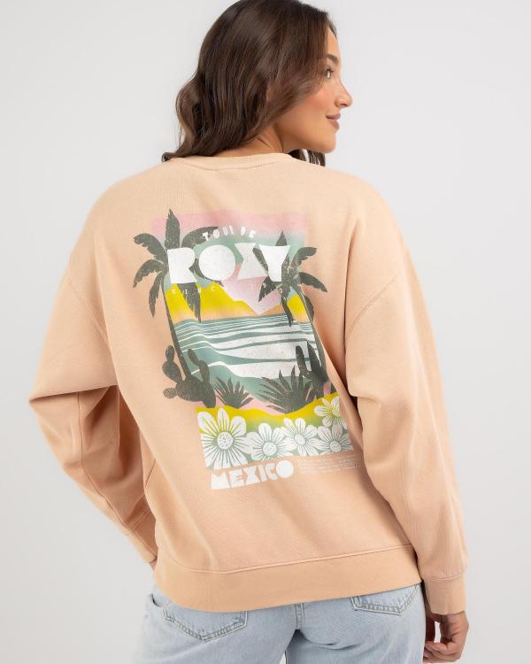 Roxy Women's Into The Night Sweatshirt in Pink