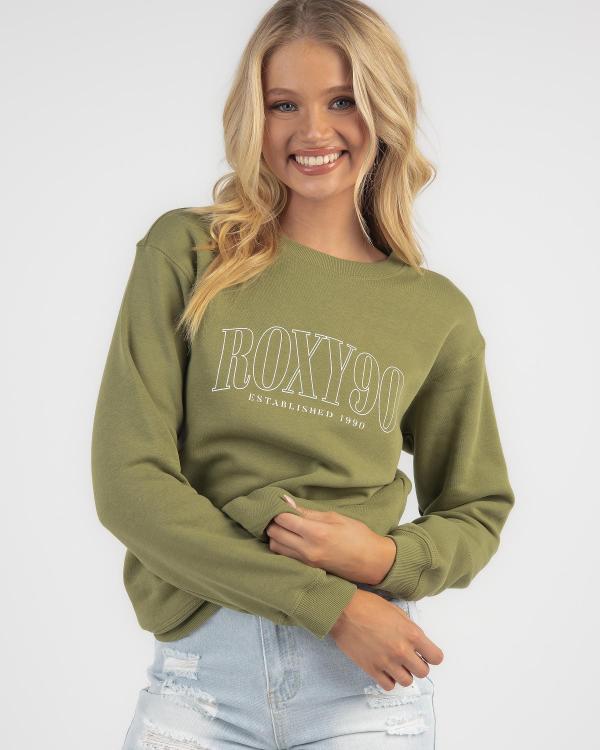 Roxy Women's Surf Stoked Sweatshirt in Green