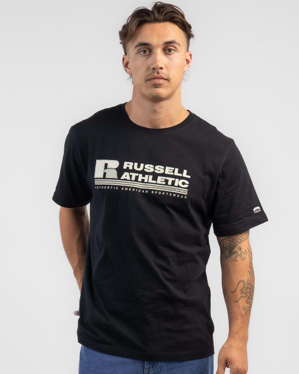 Russell Athletic Men's Originals Bar Logo T-Shirt in Black