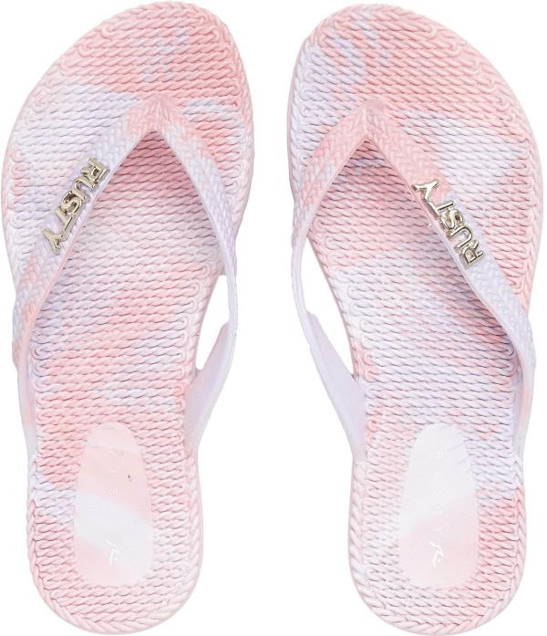 Rusty Girls' Splat Flippin' Thongs in Pink