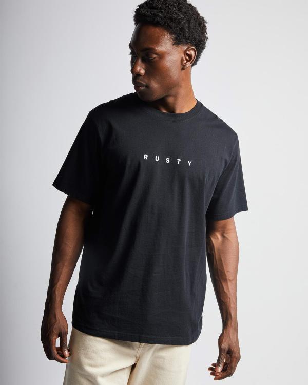 Rusty Men's Short Cut 2 T-Shirt in Black