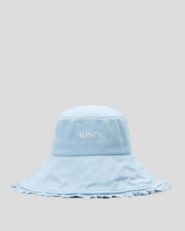 Rusty Women's Gleam Organic Bucket Hat in Blue