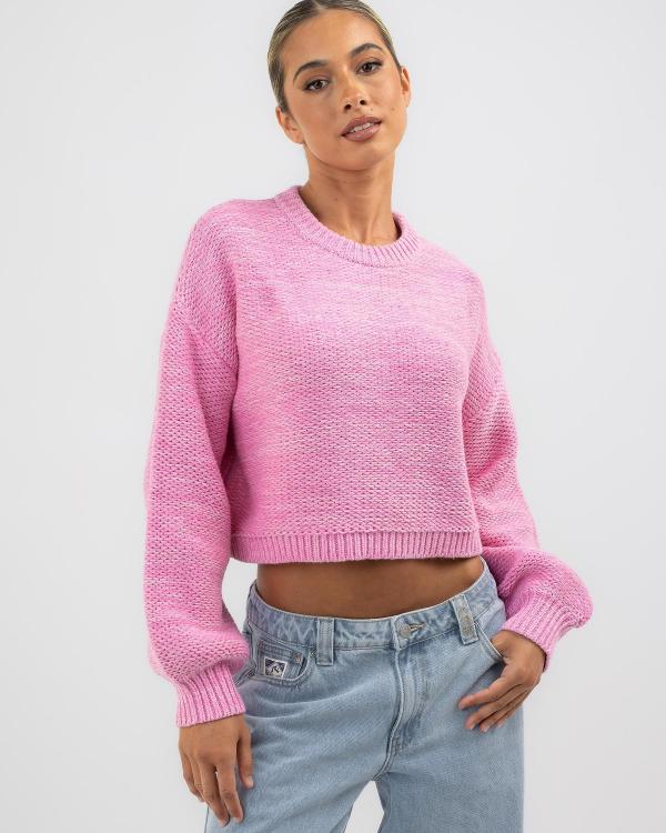 Rusty Women's Marlow Cropped Knit Jumper in Pink