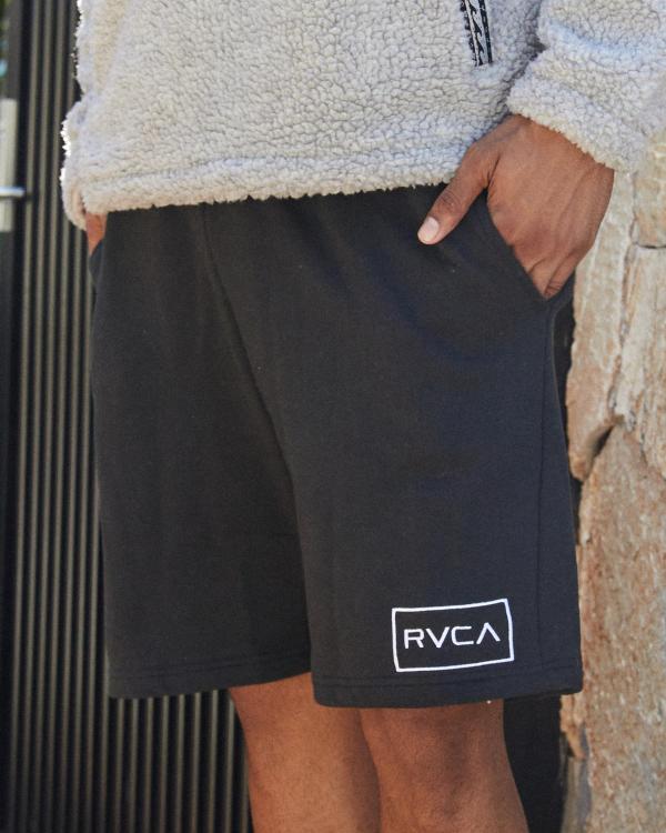 RVCA Men's All The Ways Fleece Shorts in Black