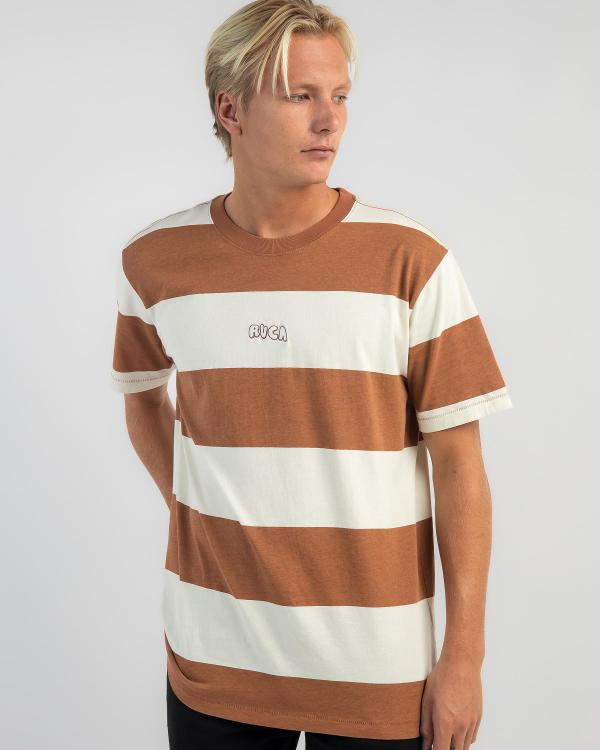 RVCA Men's Utopian Stripe T-Shirt in White