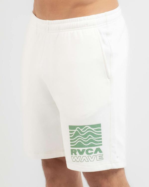 RVCA Men's Waves Sweat Shorts in White