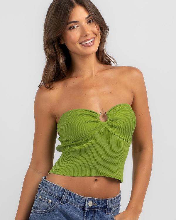 Saints And Secrets Women's Riley Knit Tube Top in Green