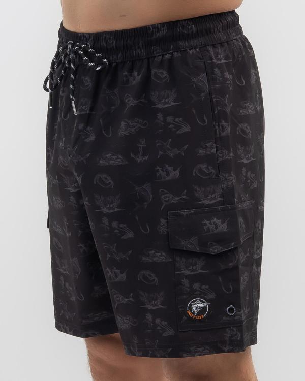 Salty Life Men's Duty Board Shorts in Black