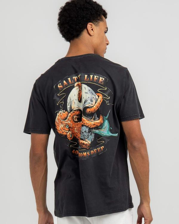 Salty Life Men's Into The Deep T-Shirt in Black