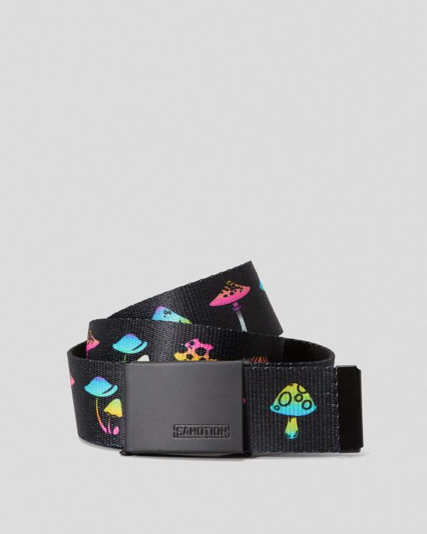 Sanction Men's Shrooms Web Belt in Black