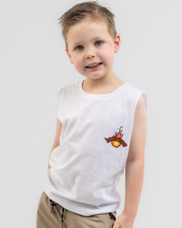 Sanction Toddlers' Jester Muscle Tank Top in White