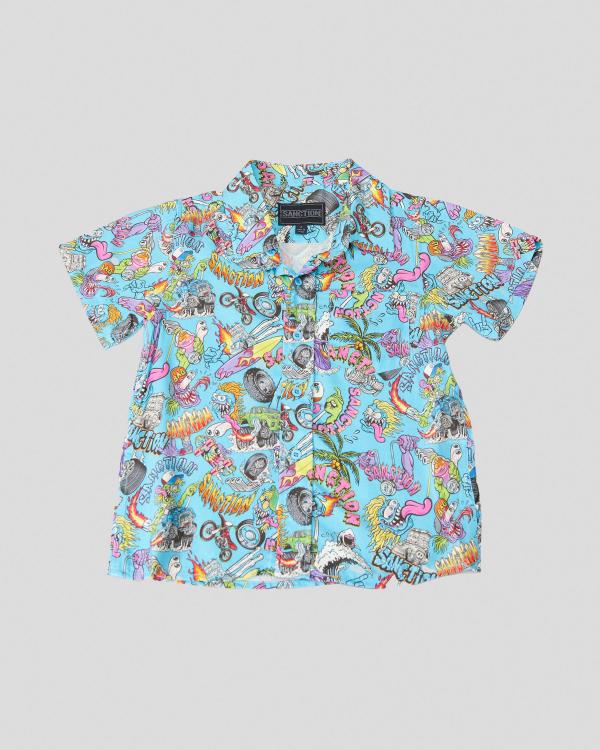 Sanction Toddlers' Monsterous Short Sleeve Shirt in Blue