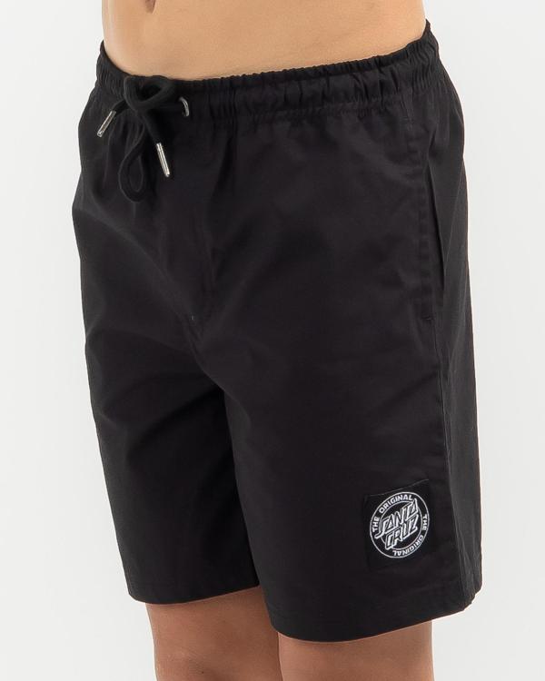 Santa Cruz Boys' Mfg Cruizer Solid Shorts in Black