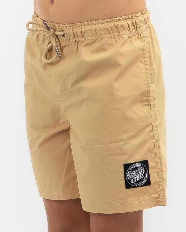 Santa Cruz Boys' Mfg Cruizer Solid Shorts in Brown