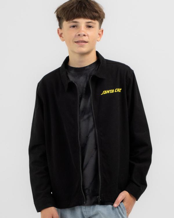 Santa Cruz Boys' Snake Dot Strip Jacket in Black