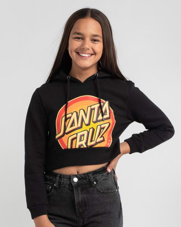 Santa Cruz Girls' Flex Dot Hoodie in Black