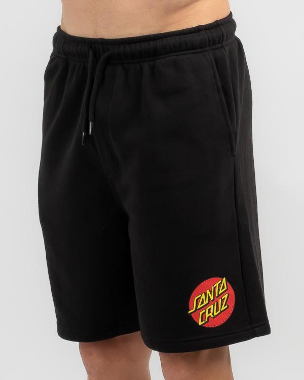 Santa Cruz Men's Classic Dot Track Shorts in Black