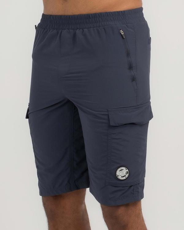 Santa Cruz Men's Mfg Dot Badge Cargo Shorts in Navy