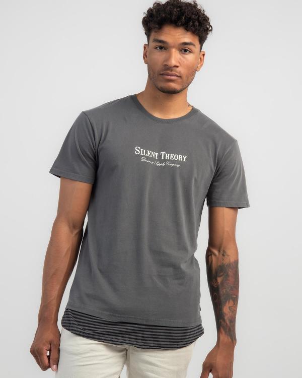 Silent Theory Men's Authentic Layered T-Shirts in Grey