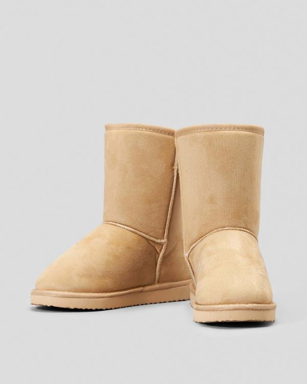 Skylark Boys' Blizzard Slippers Boots in Natural