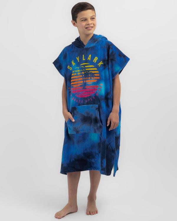 Skylark Boys' Diverse Hooded Towel in Blue