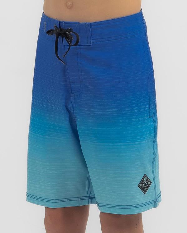 Skylark Boys' Fader Board Shorts in Blue