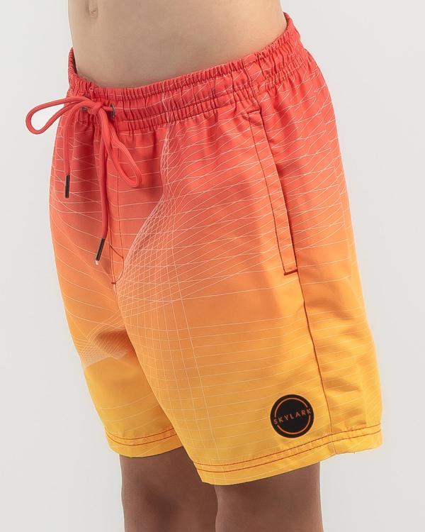 Skylark Boys' Neutral Mully Shorts in Orange