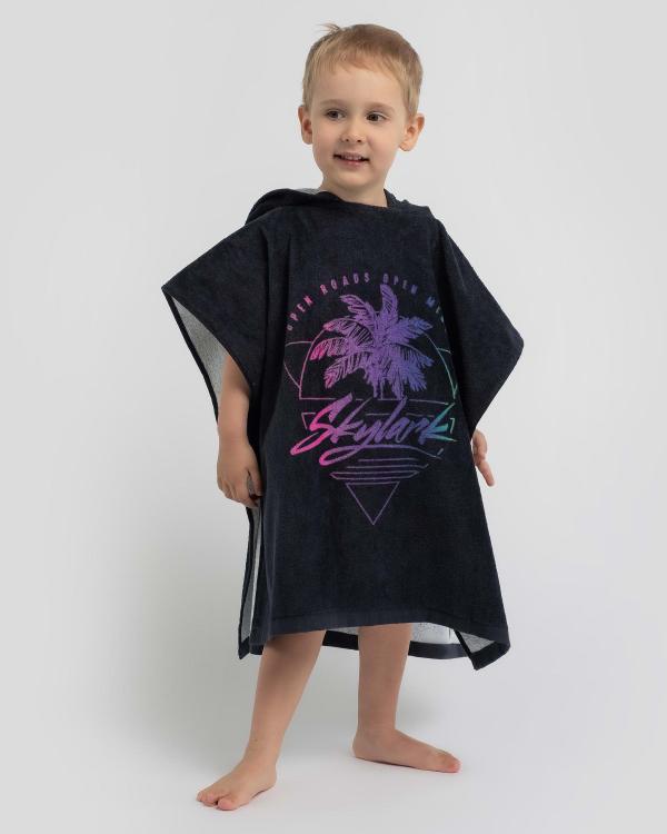 Skylark Kids' Subtropic Hooded Towel in Black