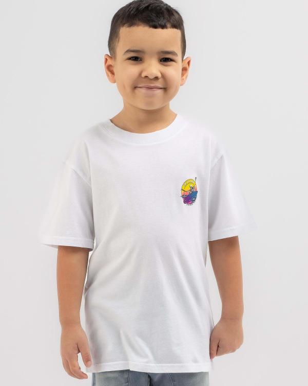 Skylark Toddlers' Surfing Boney T-Shirt in White