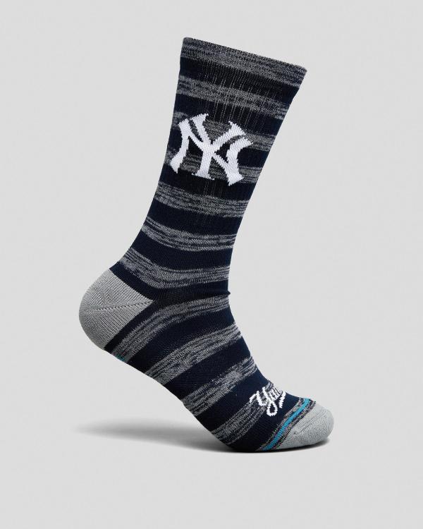 Stance Men's Yankees Twist Crew Socks in Navy