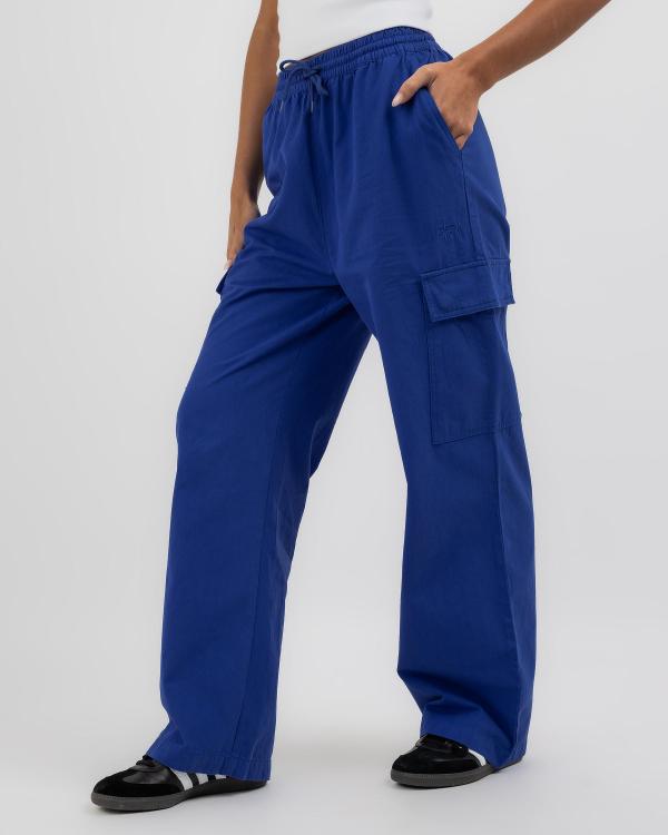 Stussy Women's Drew Cargo Beach Pants in Blue