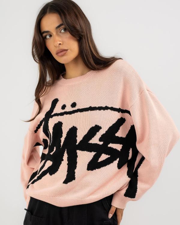 Stussy Women's Stock Sweater in Pink