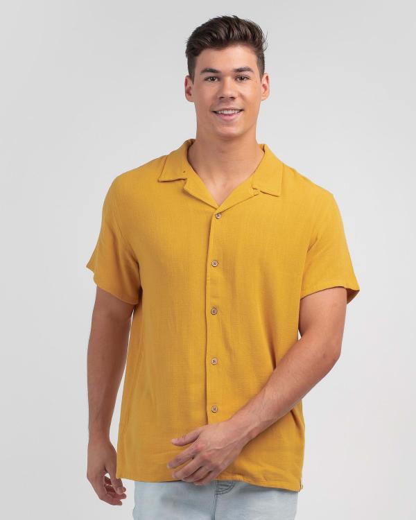 The Critical Slide Society Men's Ernie Linen Shirt in Brown