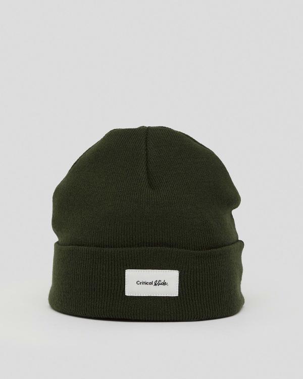 The Critical Slide Society Men's Institute Beanie Hat in Green